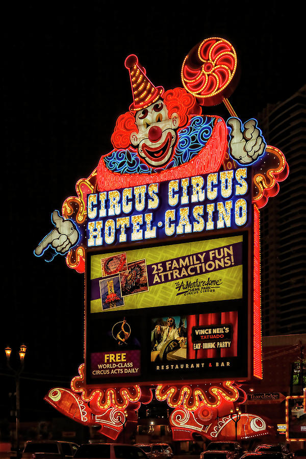 Circus Circus sign, Las Vegas Photograph by Tatiana Travelways