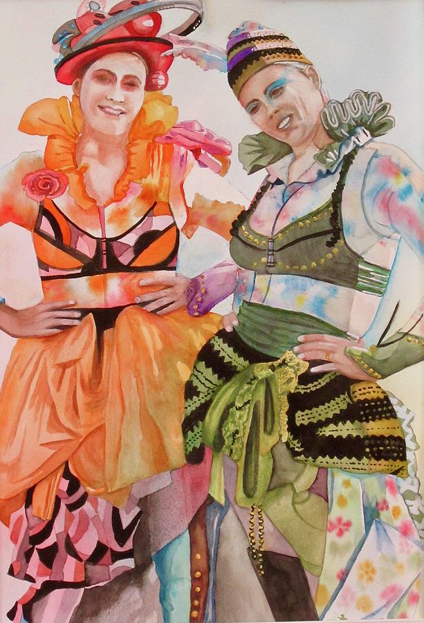 Circus Girls II Watercolor Painting by Kimberly Walker
