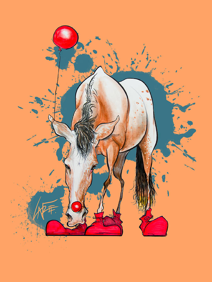 Circus Horse Drawing by John LaFree
