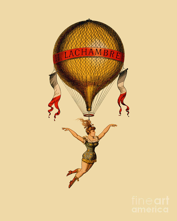 Magician Mixed Media - Circus Lady With Balloon by Madame Memento