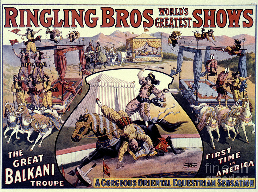 Circus Poster, 1913 Drawing by Granger