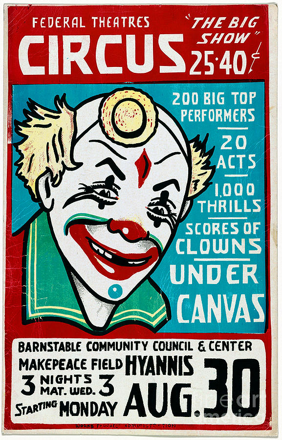 Circus Poster Hyannis Painting by Michael Collins - Pixels