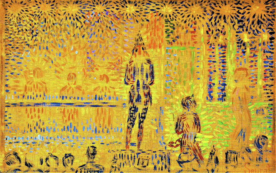 Paris Painting - Circus Sideshow, Circus parade - Digital Remastered Edition by Georges Seurat