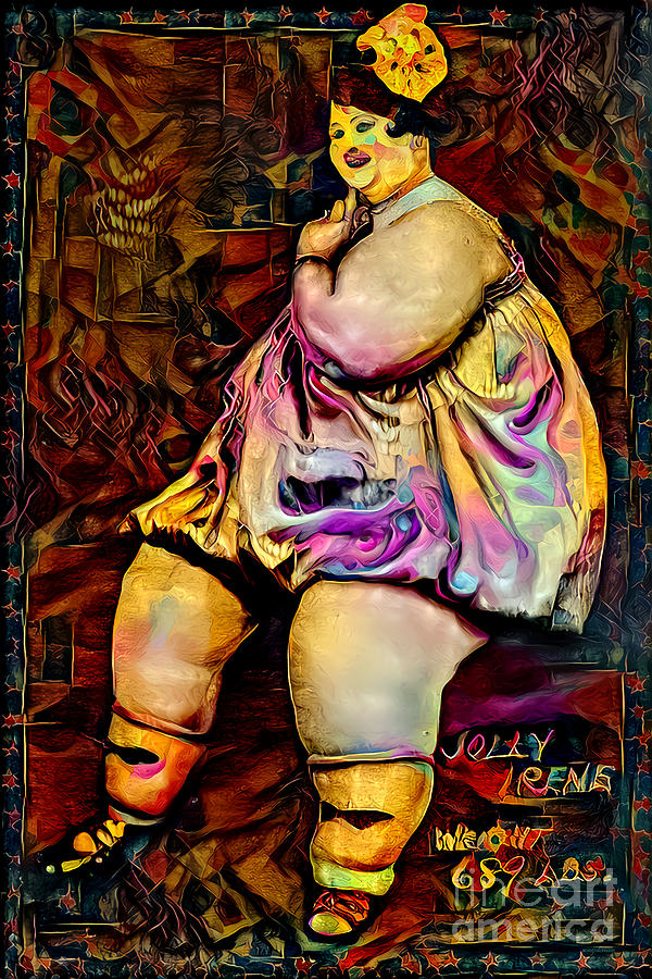 Circus Sideshow Fat Lady The Fabulous Jolly Irene 20210924 Photograph by Wingsdomain Art and Photography