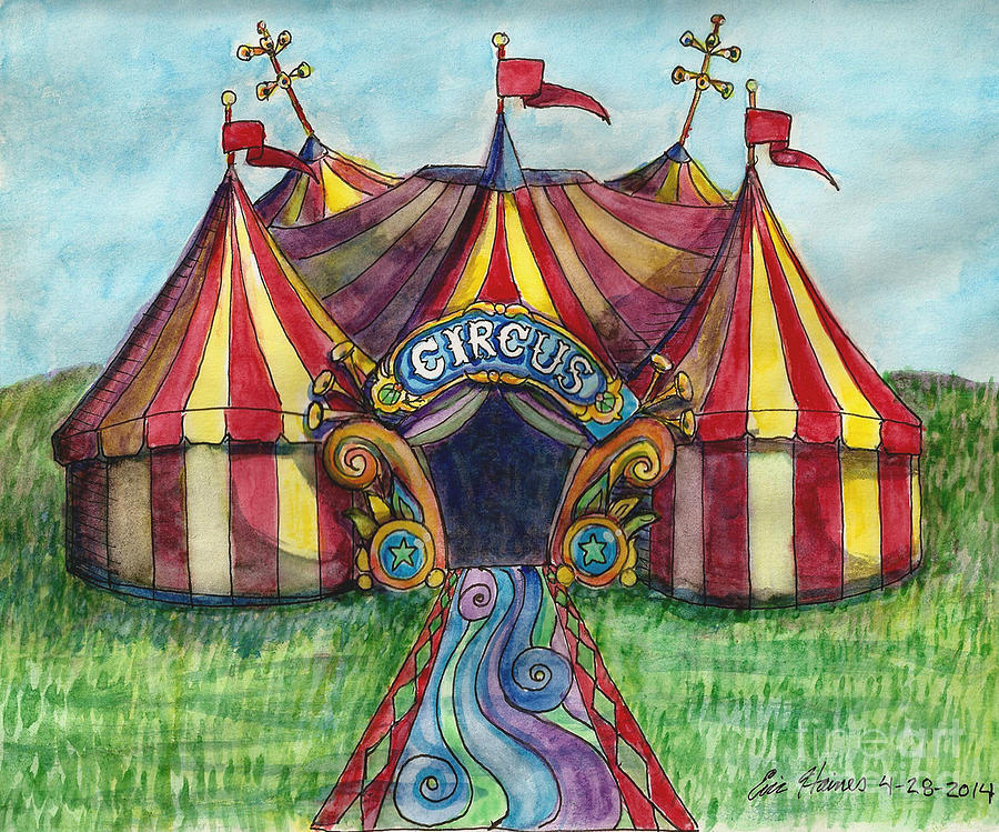 Circus Tent Drawing by Eric Haines