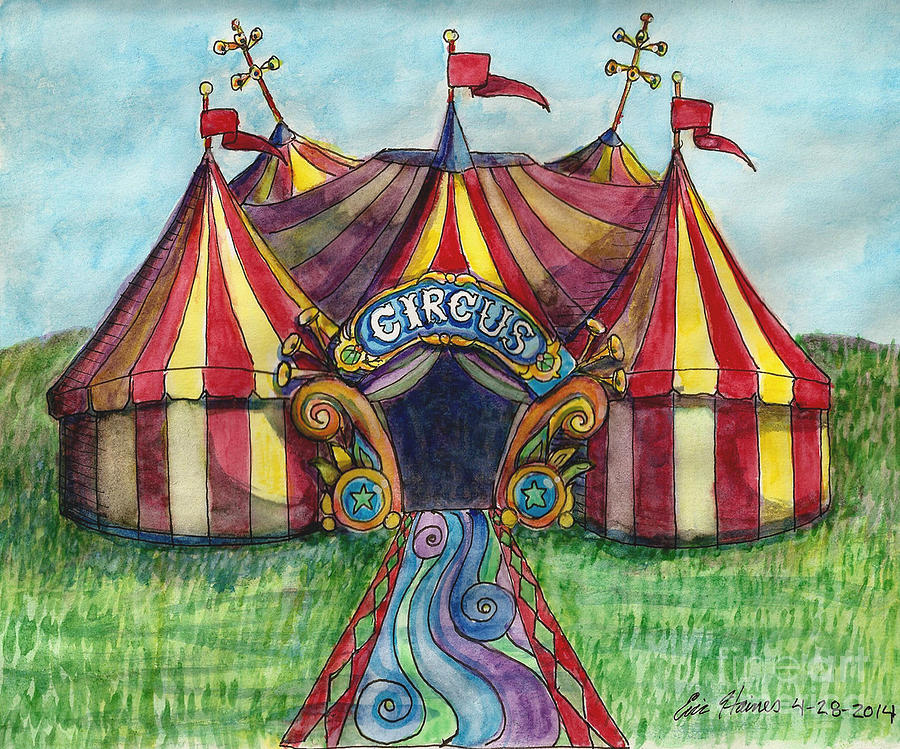 Circus Tent Drawing by Eric Haines Fine Art America