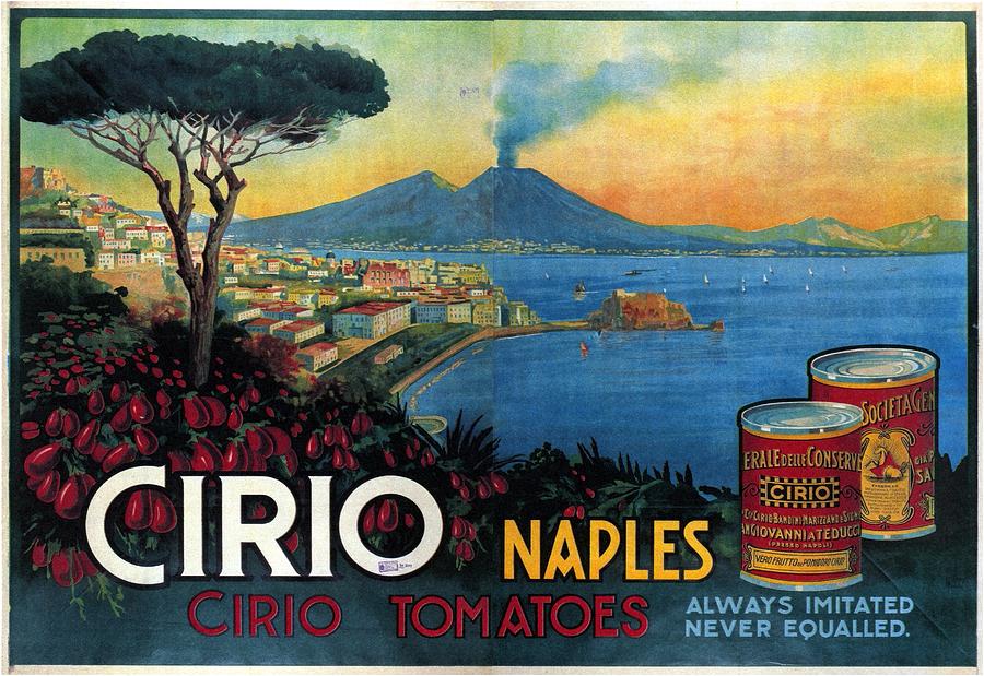 Mountain Digital Art - Cirio Naples - Cirio Tomatoes - Vintage Advertising Poster by Studio Grafiikka