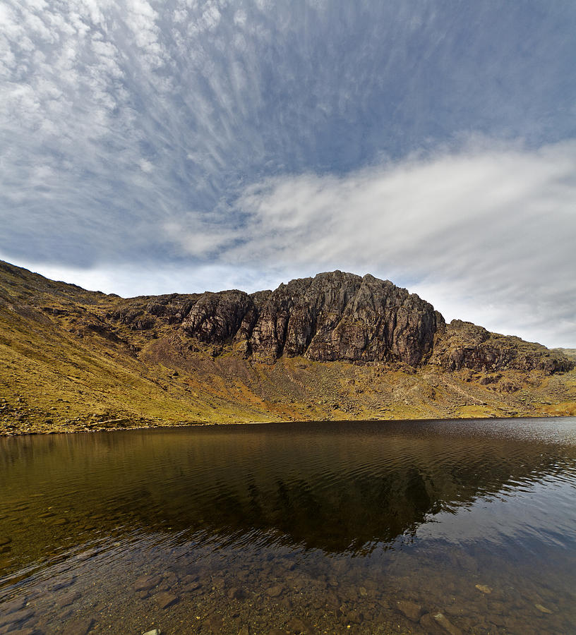 Cirrocumulus clouds over Stickle Tarn & Pavey Ark Photograph by s0ulsurfing - Jason Swain