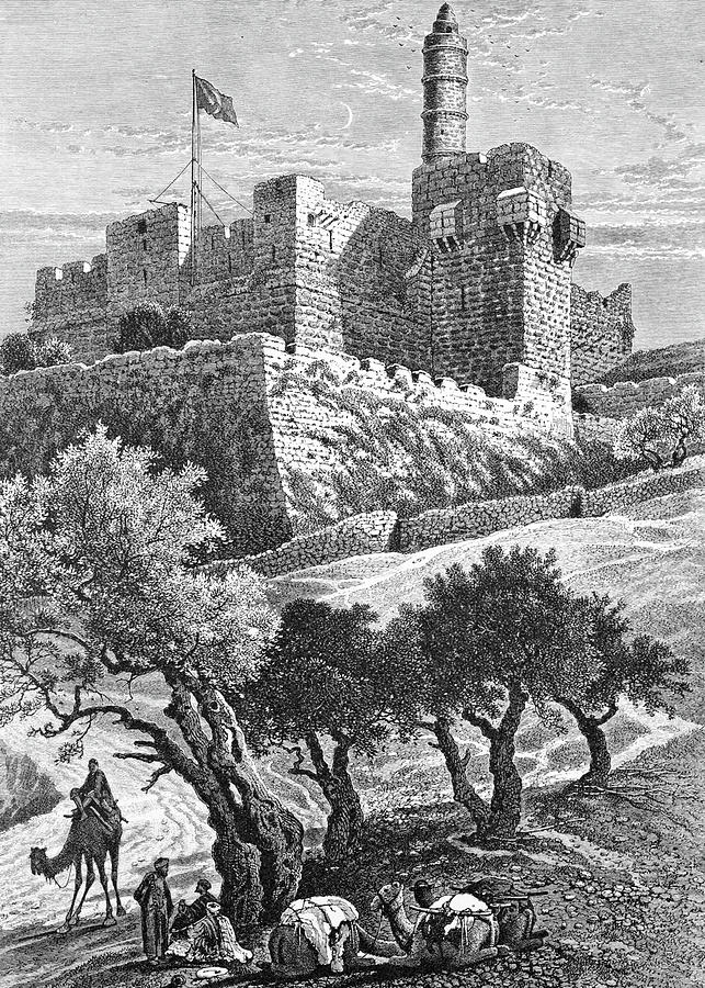 Citadel of Jerusalem in 1884 Photograph by Munir Alawi