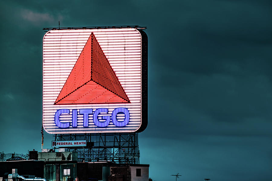 Citgo Sign at Dawn - Bostons Kenmore Square Photograph by Gregory Ballos