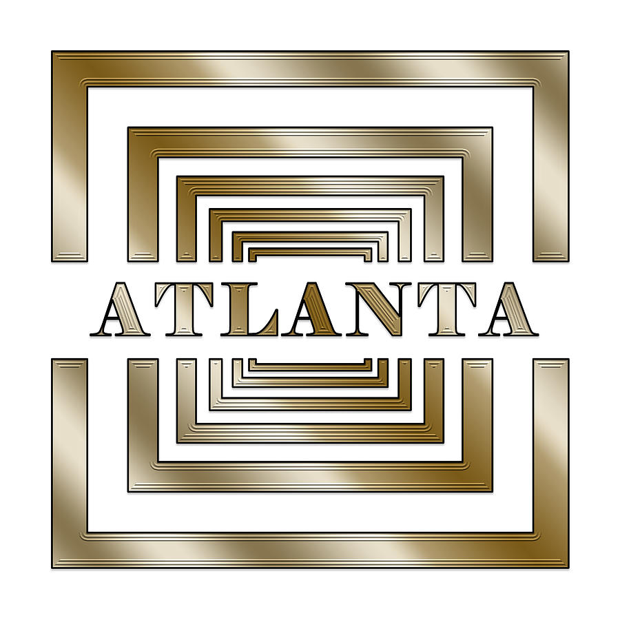 Cities - Atlanta - Transparent  Digital Art by Chuck Staley