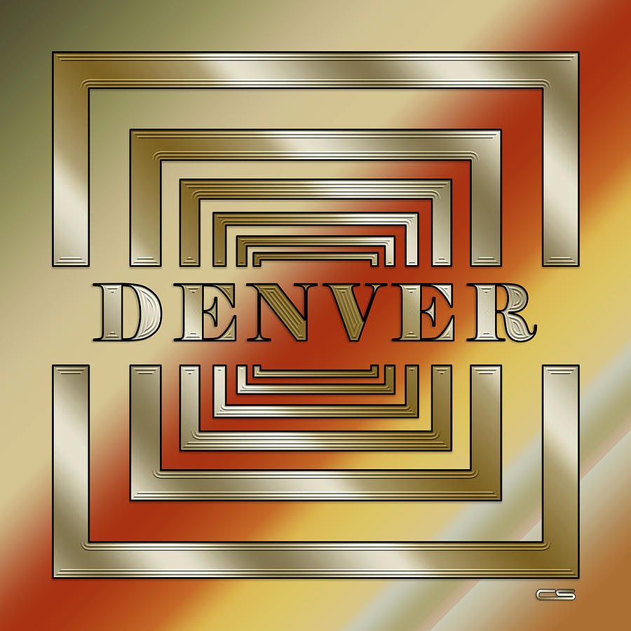 Cities - Denver Digital Art by Chuck Staley