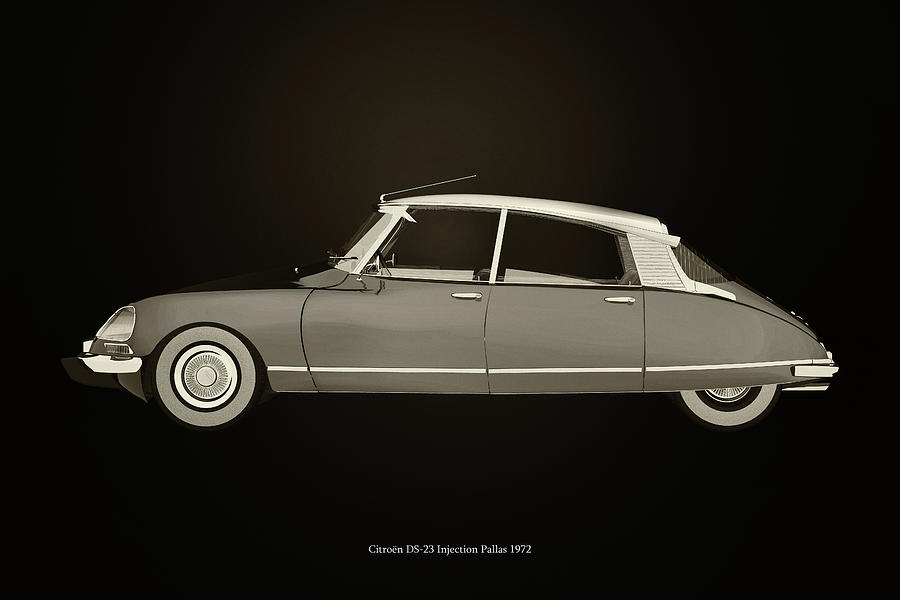 Citroen DS-23 Injection Pallas Black and White Photograph by Jan Keteleer