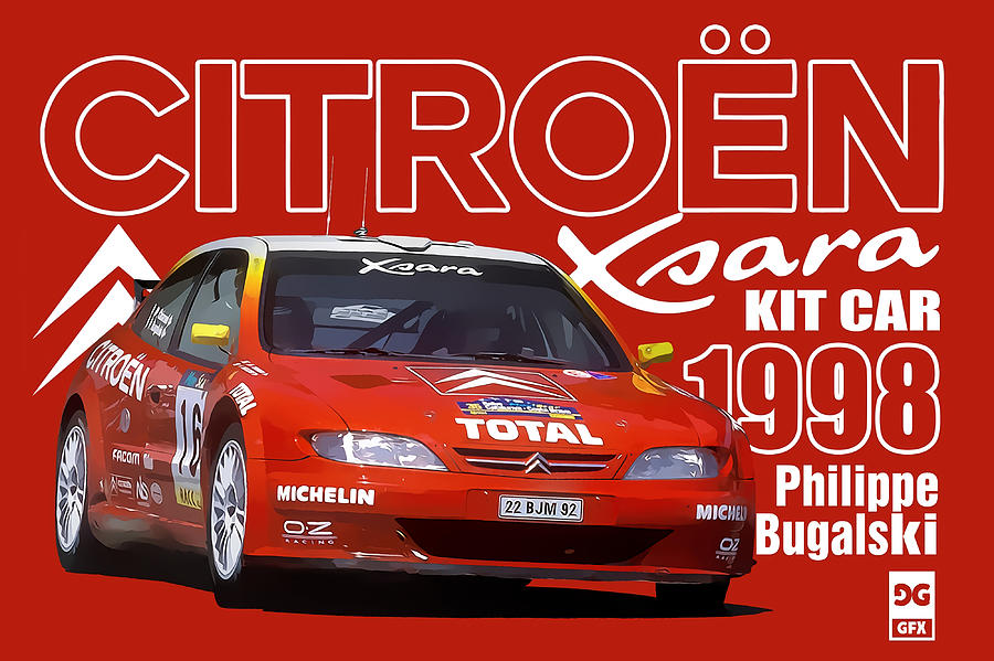 Citroen Xsara kit car Rally Poster Painting by Tracy Graham | Fine Art ...