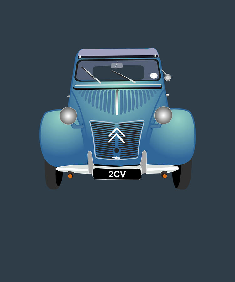 Music Painting - Citron 2CV Blue with gradients Baby humor by Sean Walsh
