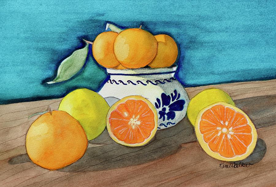 Citrus Delight Watercolor Painting by Kimberly Walker