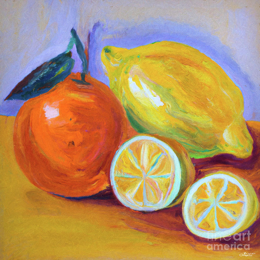 Citrus Fruits Digital Art by Jutta Maria Pusl