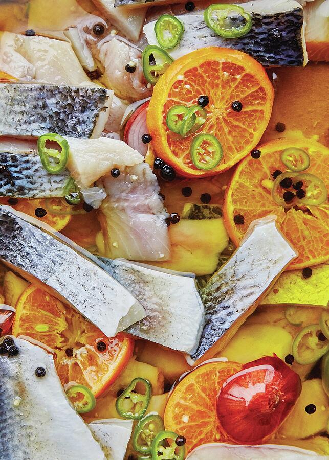 Citrus-Marinated Fish Photograph by Alex Lau Citrus-Marinated Fish Photograph by Alex Lau
