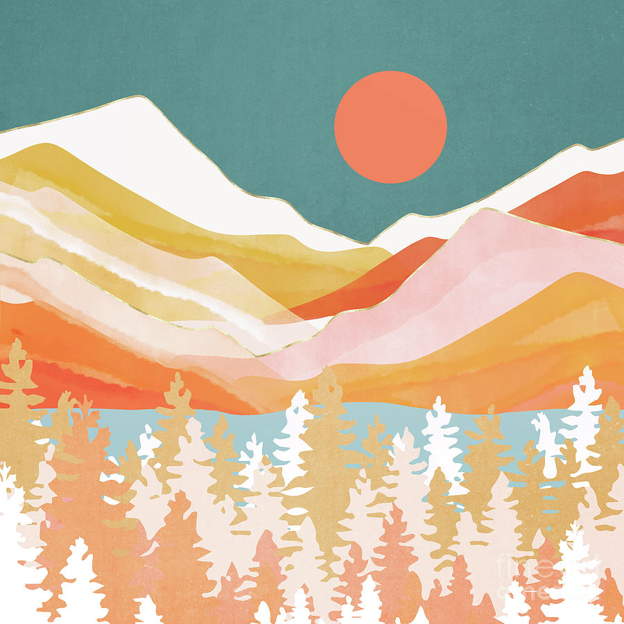 Nature Digital Art - Citrus Mountains by Spacefrog Designs