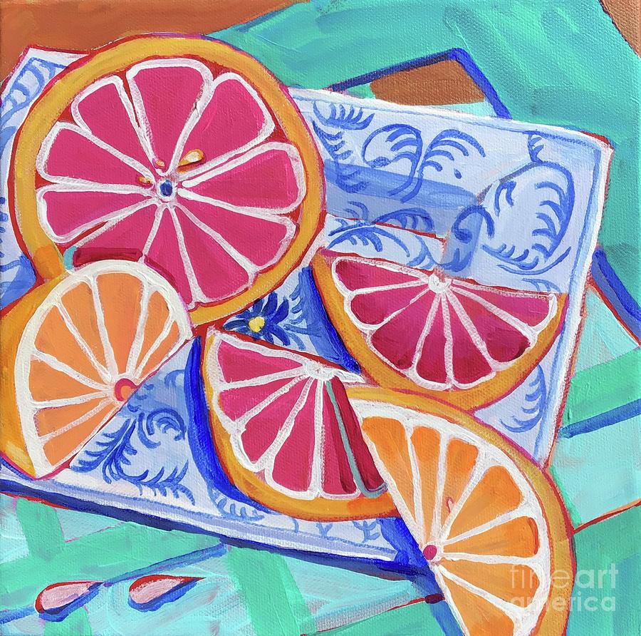 Citrus Slices Painting by Debra Bretton Robinson
