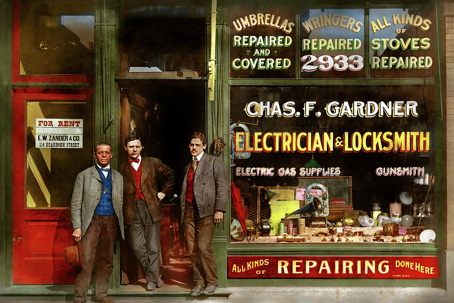 City - Chicago, IL - Everything repaired 1899 Photograph by Mike Savad