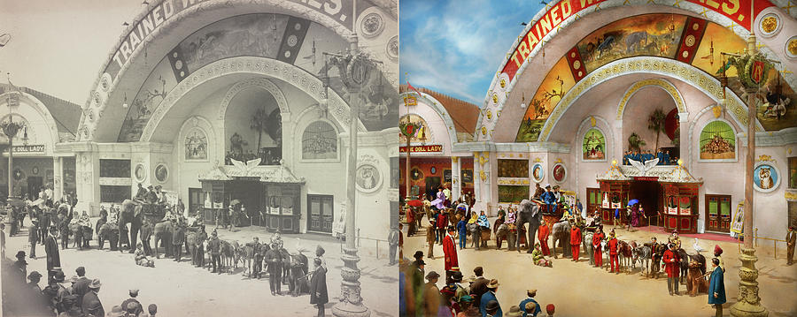 City - Chicago, IL - Fair - The Midway Plaisance 1893 - Side by Side Photograph by Mike Savad