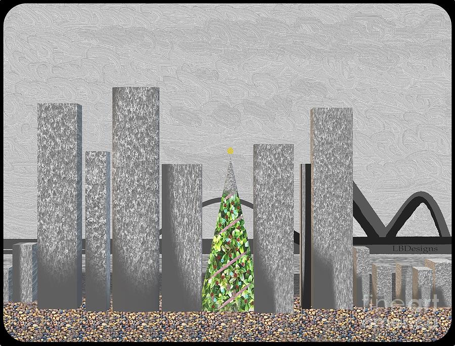 City Christmas Digital Art by LBDesigns