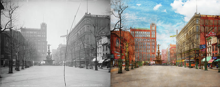 City - Cincinnati, OH - Queen City Pride 1904 - Side by Side Photograph by Mike Savad
