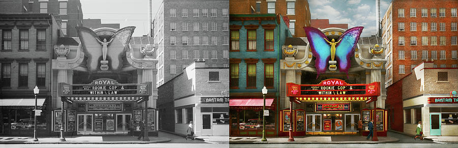 City - Cincinnati, OH - The Royal Theater 1939 - Side by Side Photograph by Mike Savad