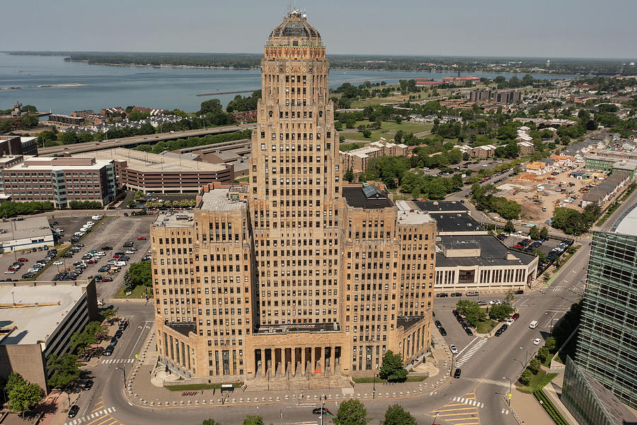 City Hall Aerial Buffalo NY Photograph by John McGraw