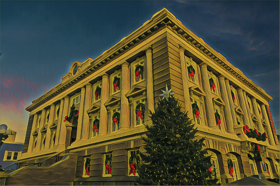City Hall At Christmas Digital Art