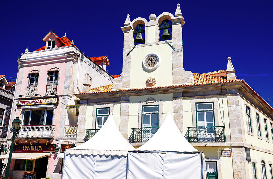 City Hall Bell Tower in Cascais Photograph by John Rizzuto
