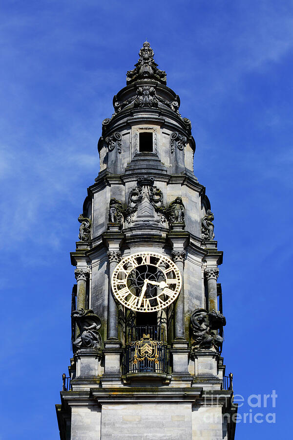 City Hall clock tower Cardiff Wales UK Photograph by James Brunker