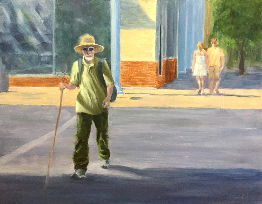 City Hiker Painting by Connie Schaertl