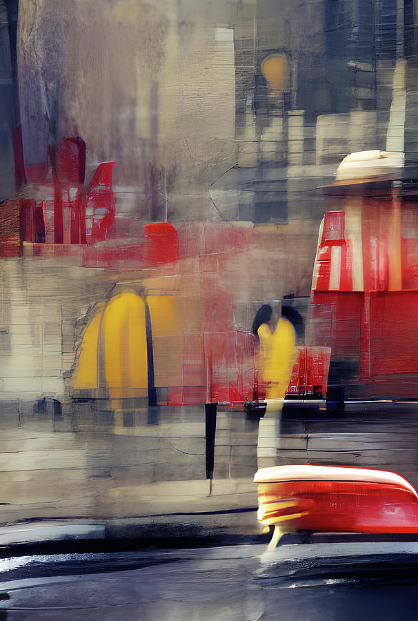 City Life Abstract Impressions 01 Digital Art by Matthias Hauser