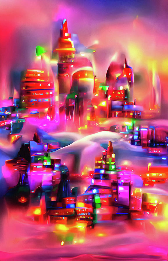 City Lights 27 Colorful Holiday Mood Digital Art by Matthias Hauser
