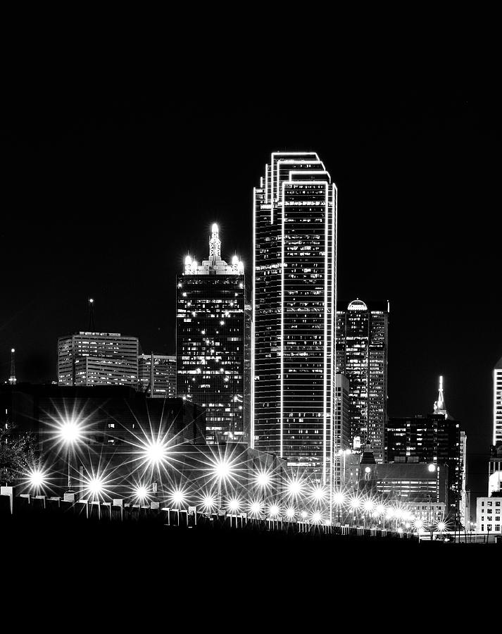 City lights at night in Dallas Texas Photograph by David Ilzhoefer ...