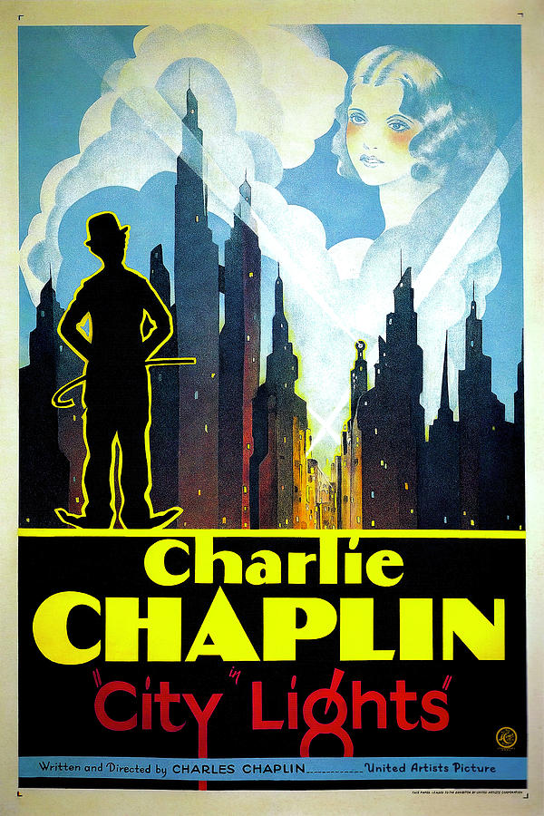 Vintage Mixed Media - City Lights, with Charlie Chaplin, 1931 by Movie World Posters