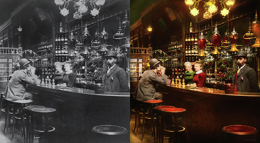 City - London, England - The British Pub 1893 - Side by Side Photograph by Mike Savad