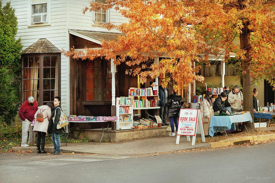 City - New Hope, PA - A pop up book sale Photograph by Mike Savad