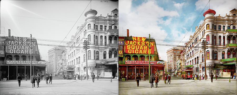 City - New Orleans, LA - The Pickwick Palace 1902 - Side by Side Photograph by Mike Savad