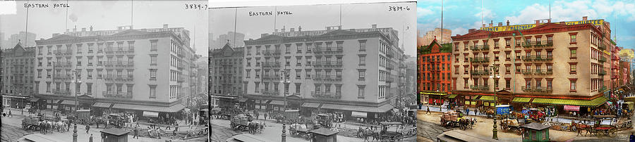 City - New York, NY - The Eastern Hotel 1915 - Side by Side Photograph by Mike Savad