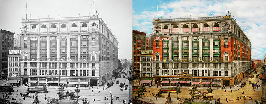 City - NY - Fashion statement 1905 - Side by Side Photograph by Mike Savad