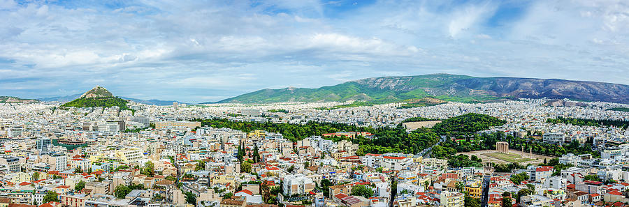 City of Athens in Greece Panorama Photograph by Alexios Ntounas