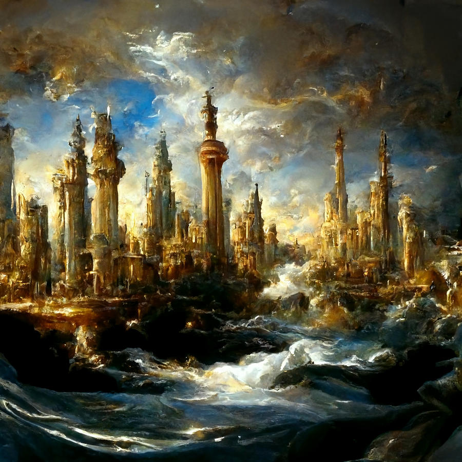 city  of  Atlantis  in  the  style  of  Peter  Paul  Rubens  f  c5160940  609e  4905  93cb  39f6b783 Painting
