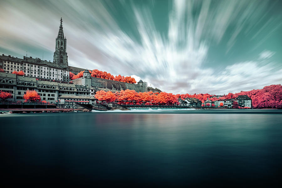 City Of Bern - Long exposure Infrared Photograph by Mati Krimerman