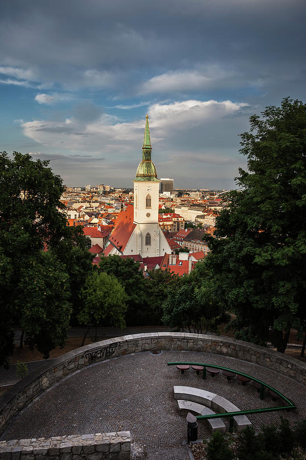 City of Bratislava at Sunset in Slovakia Photograph by Artur Bogacki