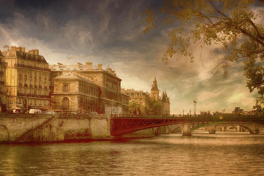 Paris Photograph - City of Bridges by Claude LeTien