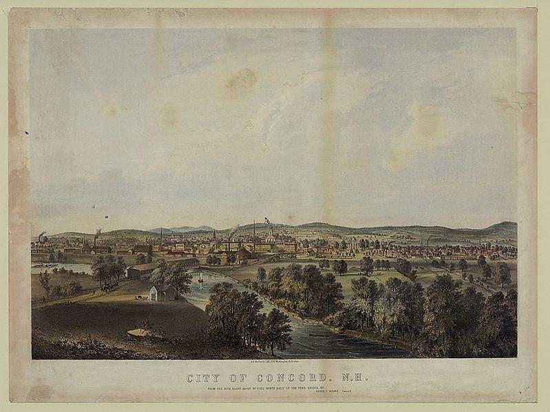 City of Concord NH From the high bluff about 80 rods north east of the Free Bridge by Henry  Photograph by Paul Fearn