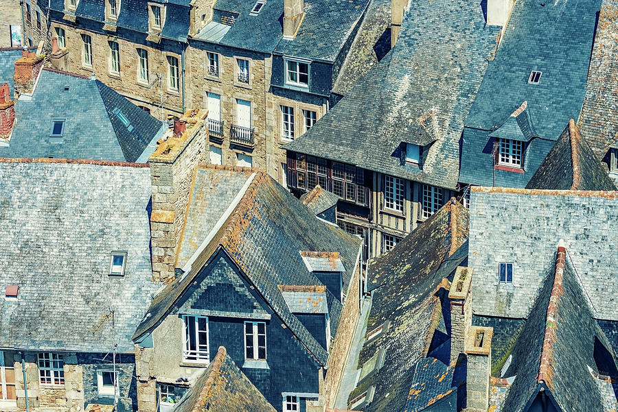 City Of Dinan Roofs Photograph